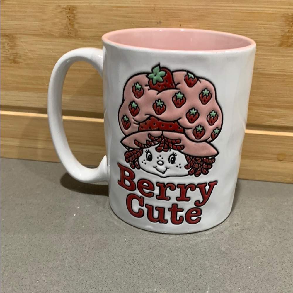 Berry Cute Strawberry Shortcake Pink Ceramic  Mug